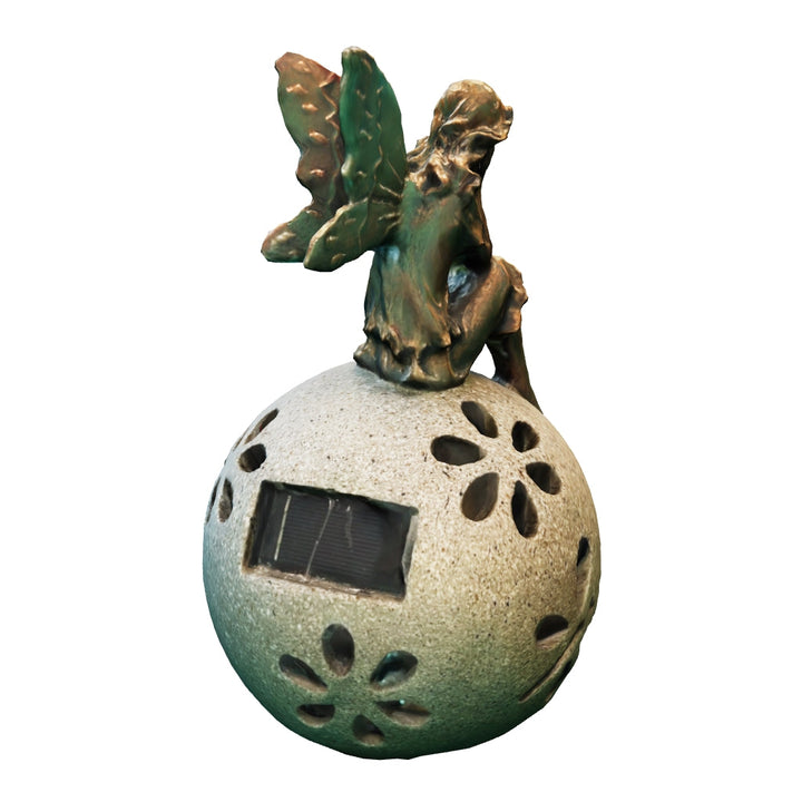 Solar Power Garden Ornament Light Sitting Angel Fairy