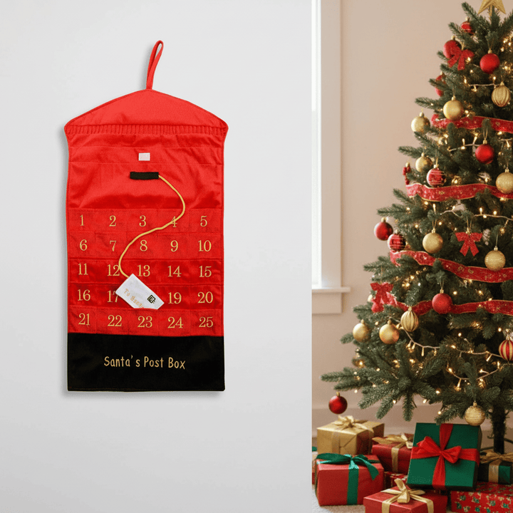Red Post Box Advent Calendar Christmas Decoration New