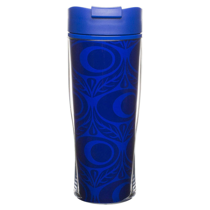 Zak! 15oz Cruise Insulated Tumbler Bottle With Flip Open Lid Blue Pattern