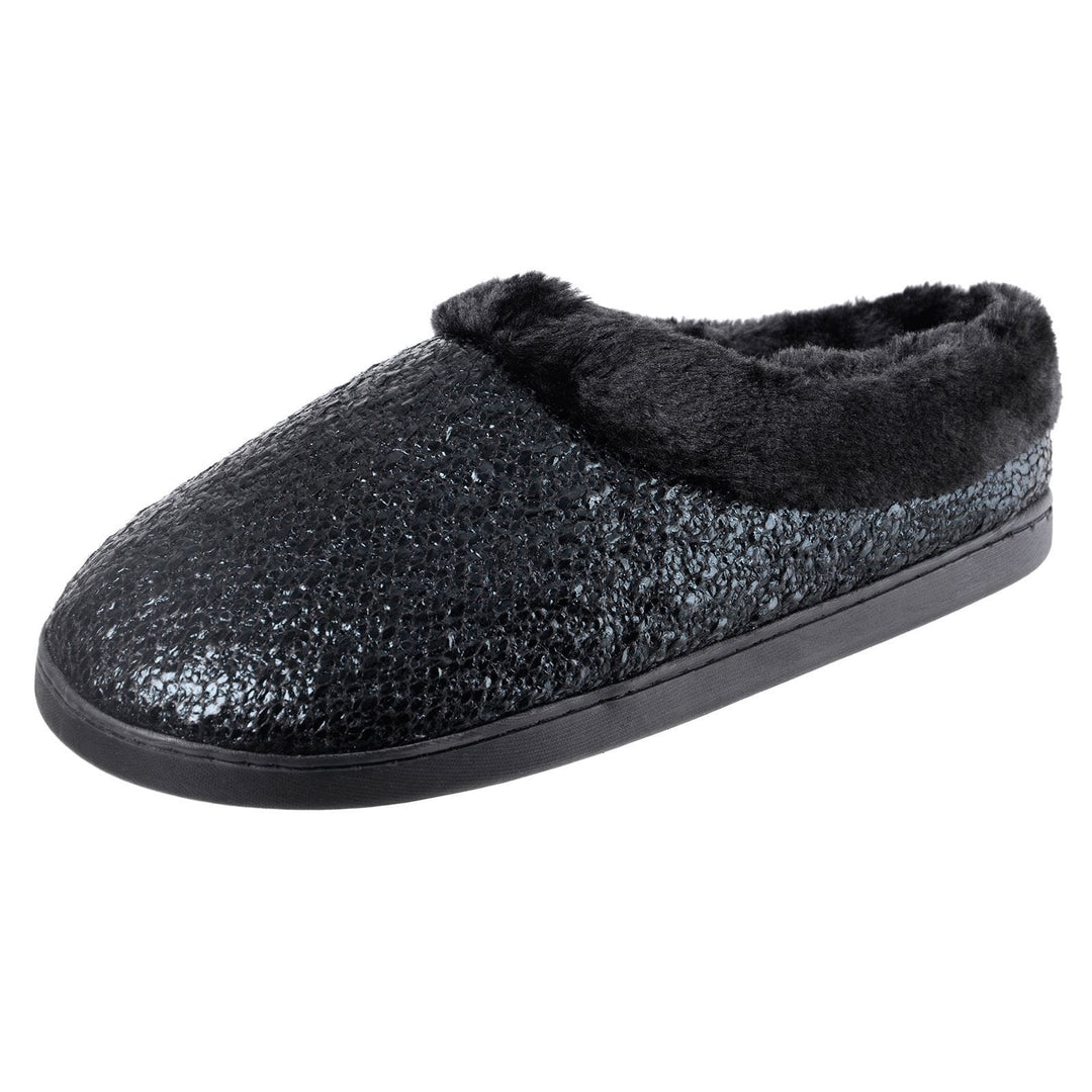 Womens Chloe Slip On Mule Slippers With Faux Fur Lining