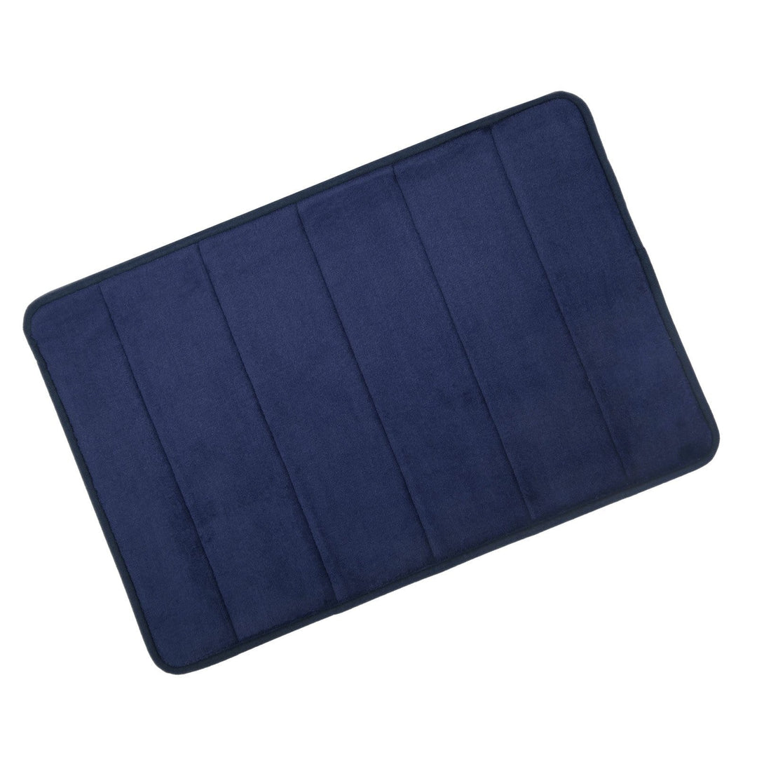 Microfibre Memory Foam Non Slip Bathroom Bath Shower Mat Navy / 50x80cm