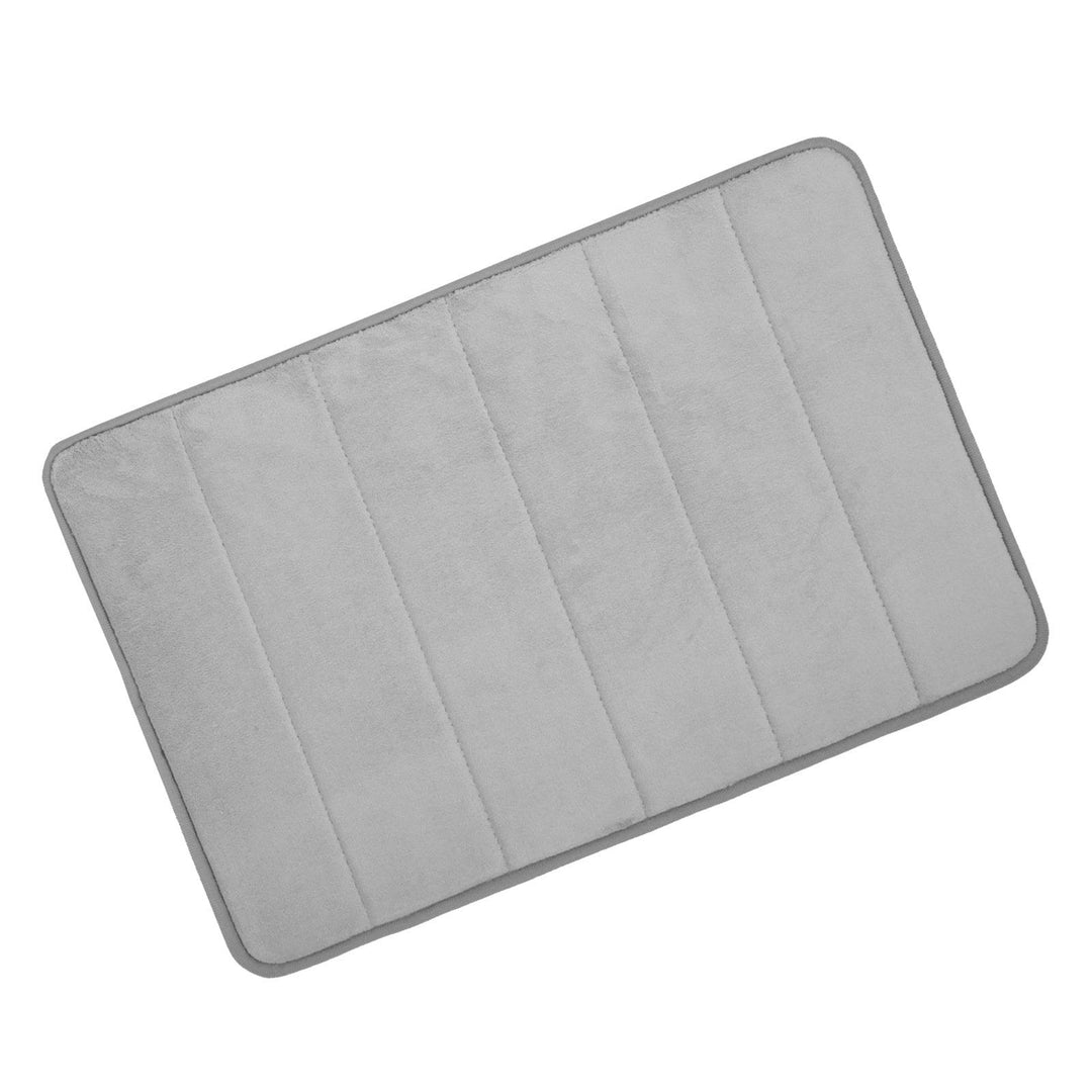 Microfibre Memory Foam Non Slip Bathroom Bath Shower Mat Grey / 50x80cm