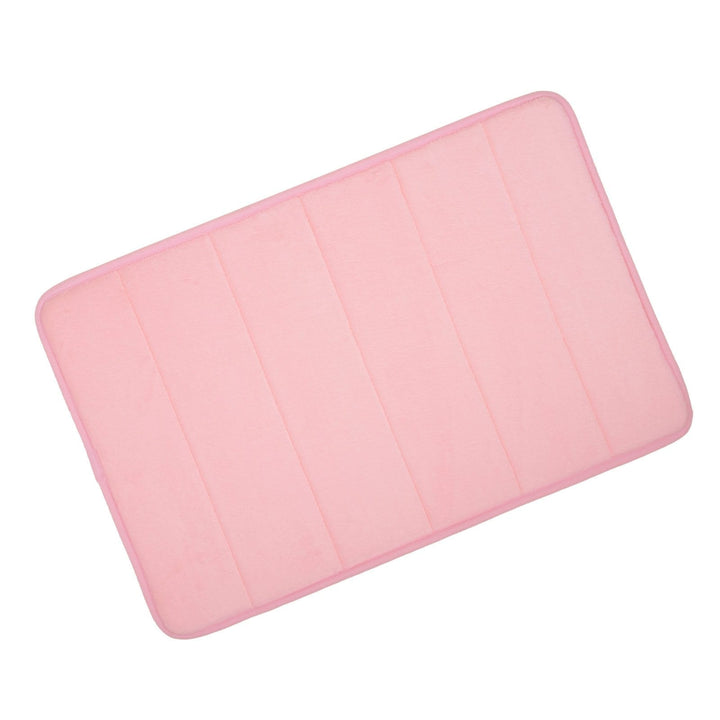 Microfibre Memory Foam Non Slip Bathroom Bath Shower Mat Pink / 50x80cm