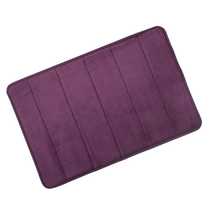 Microfibre Memory Foam Non Slip Bathroom Bath Shower Mat Plum / 50x80cm