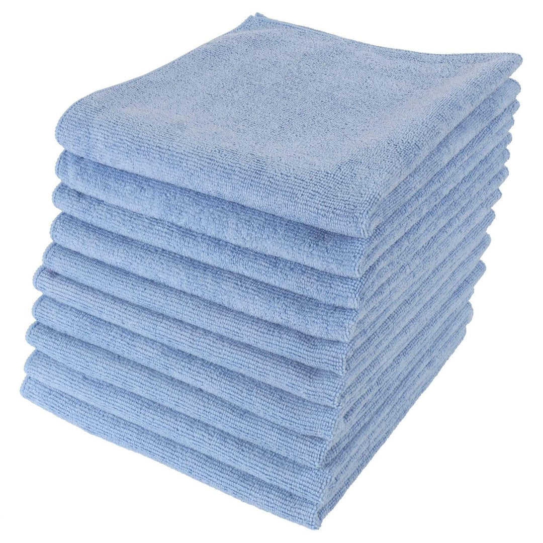 Microfibre Home Kitchen Car Valeting Dusters Cleaning Cloths Blue / 10 cloths