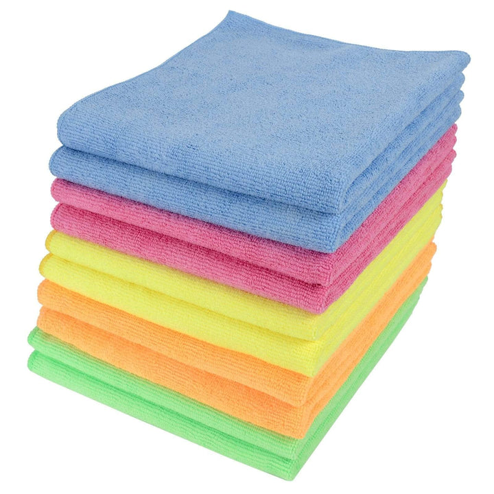 Microfibre Home Kitchen Car Valeting Dusters Cleaning Cloths Multi / 10 cloths