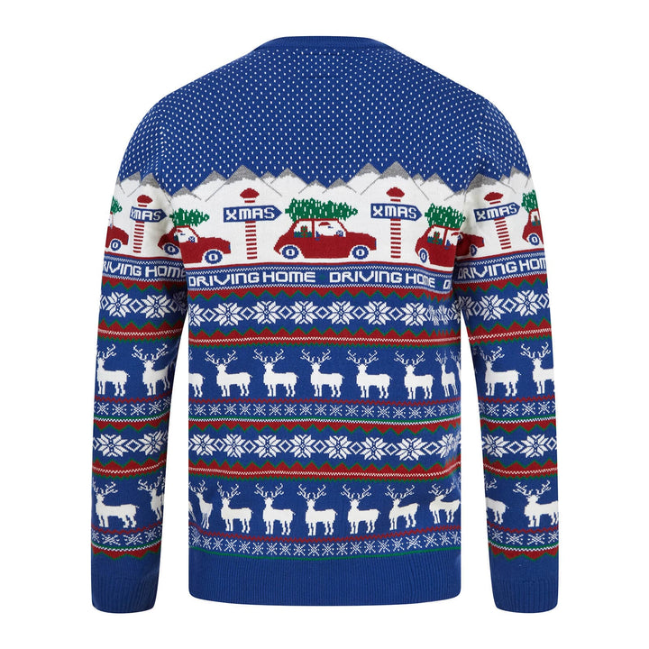 Mens Driving Home Fair Isle Style Christmas Jumper