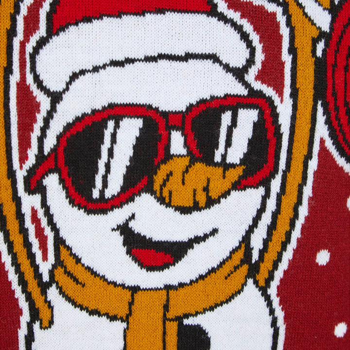 Mens Weightlifting Snowman Sexy &amp; I Snow It Christmas Jumper