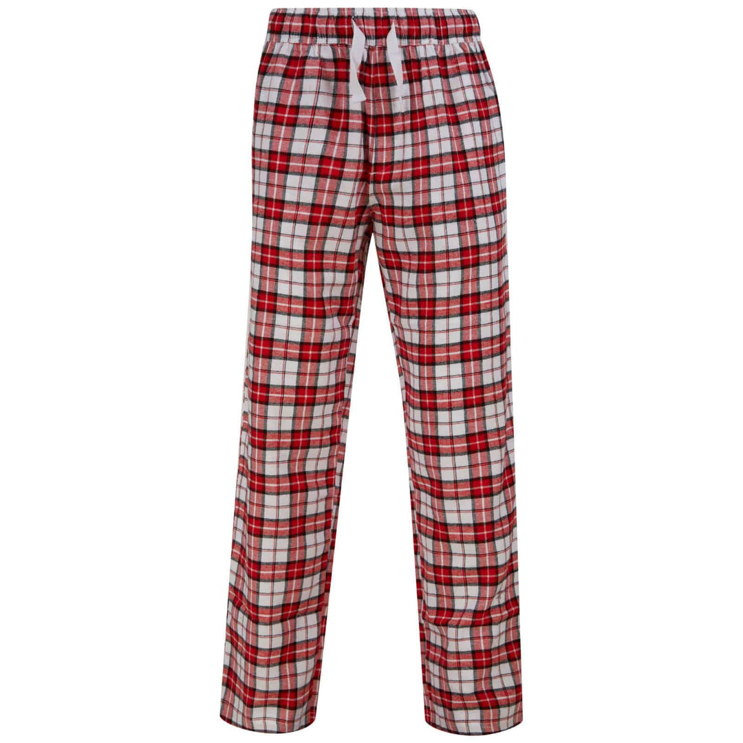 Mens Christmas Pyjama Set Rudolph Print/Check Bottoms