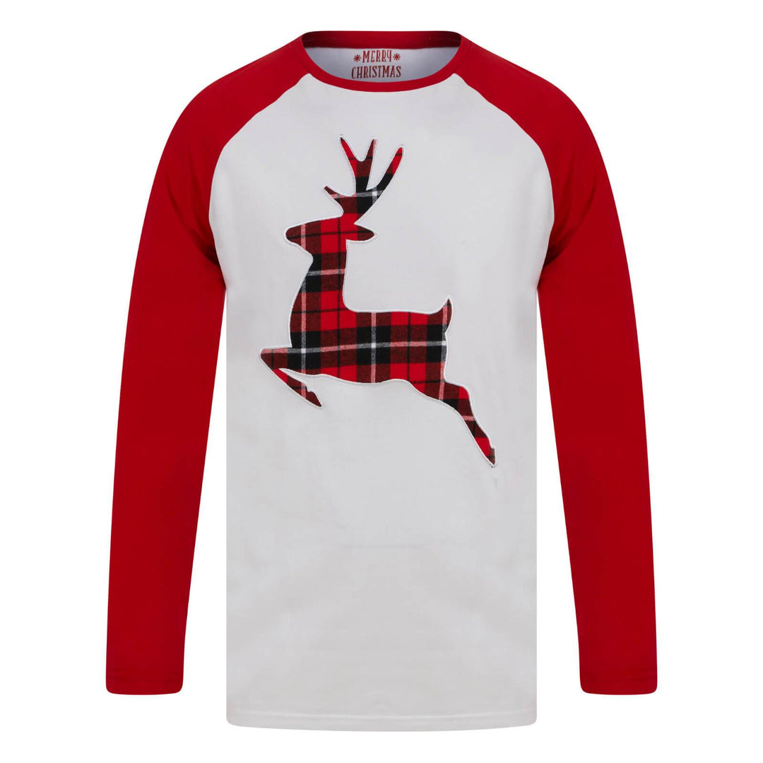 Kids Christmas Pyjama Set Reindeer/Stag Red Navy