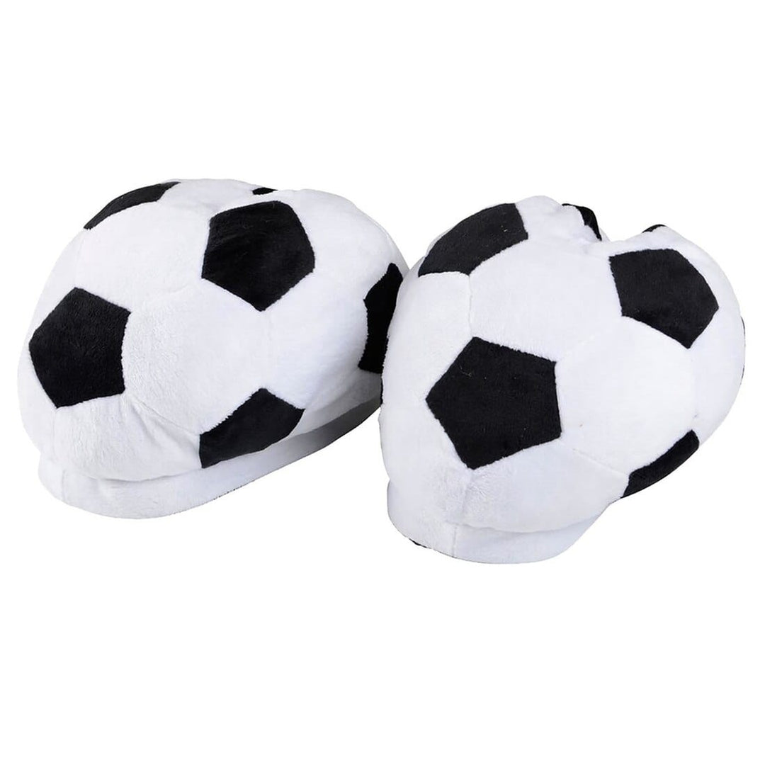 Kids Novelty 3D Football Shaped Slippers With Non-Slip Soles 12-13 / Black