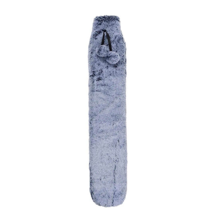 Hodge &amp; Hodge 72cm Long Hot Water Bottle Faux Fur Cover 2L 2 Tone Ocean Blue