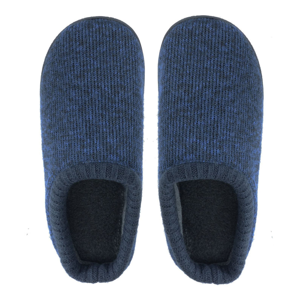 Mens Knitted Mule Slippers With Soft Fleecy Lining Non-Slip