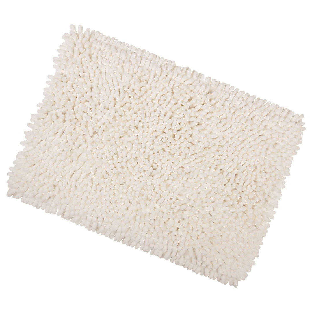 Absorbent Thick Shaggy Loop Noodle Non Slip Bathroom Bath/Shower Mat Ivory / 50x80cm