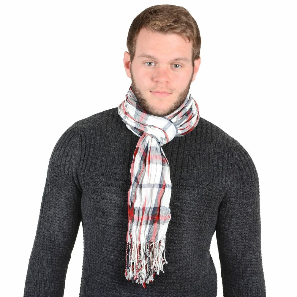 Mens Check Lightweight Woven Scarf Milan/ Roma/ Venice Venice