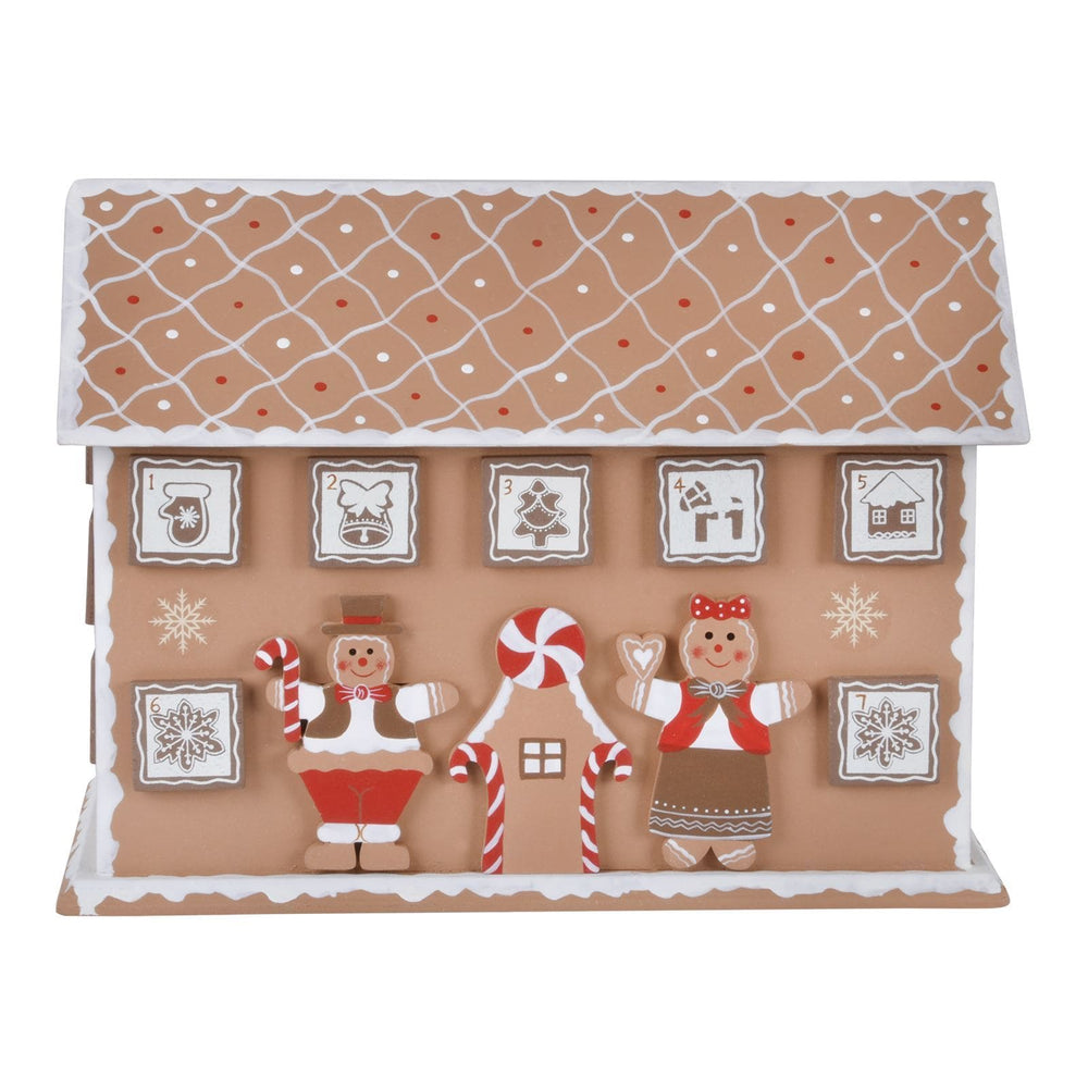 24 Drawer Christmas Wooden Advent Calendar Xmas Decoration Gingerbread House