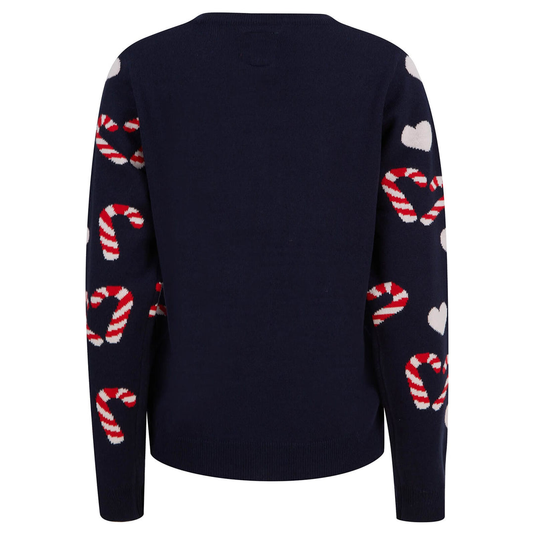 Womens Candy Cane Love Christmas Jumper