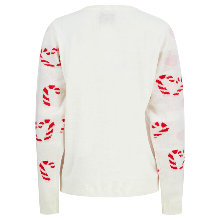 Womens Candy Cane Love Christmas Jumper