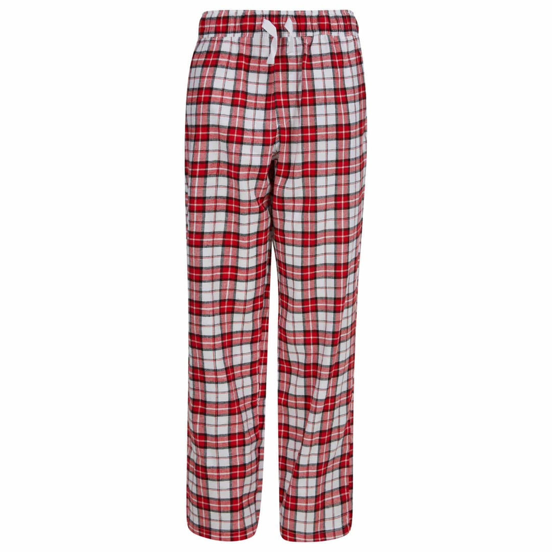 Womens Christmas Pyjama Set Rudolph Print/Check Bottoms