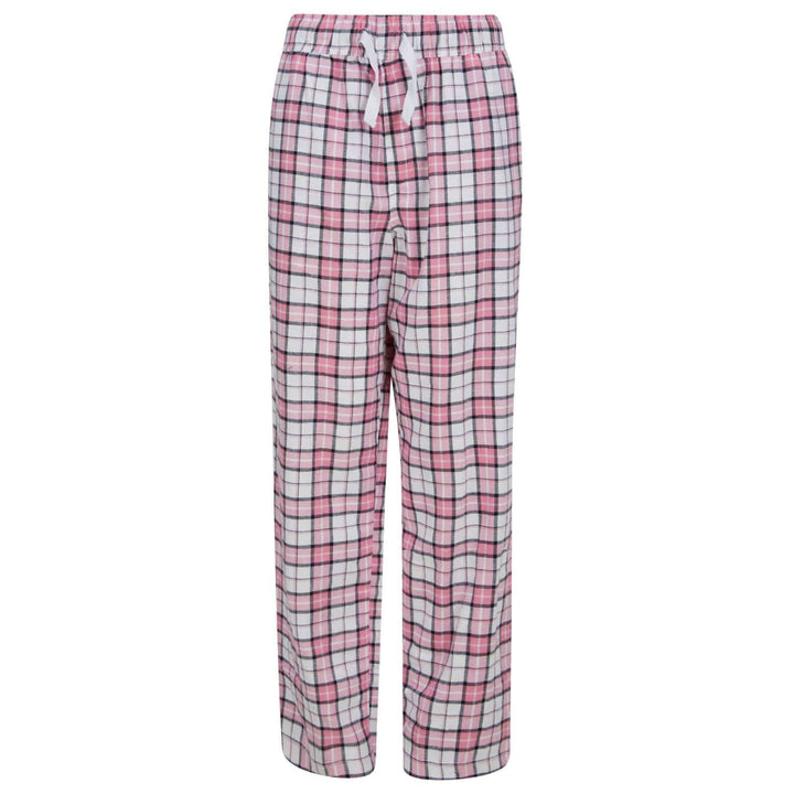 Womens Christmas Pyjama Set Rudolph Print/Check Bottoms