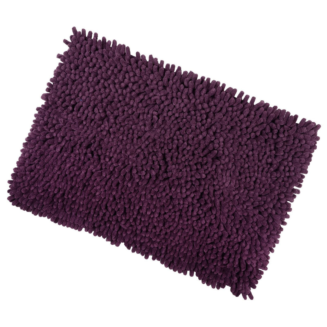 Absorbent Thick Shaggy Loop Noodle Non Slip Bathroom Bath/Shower Mat Plum / 40x60cm