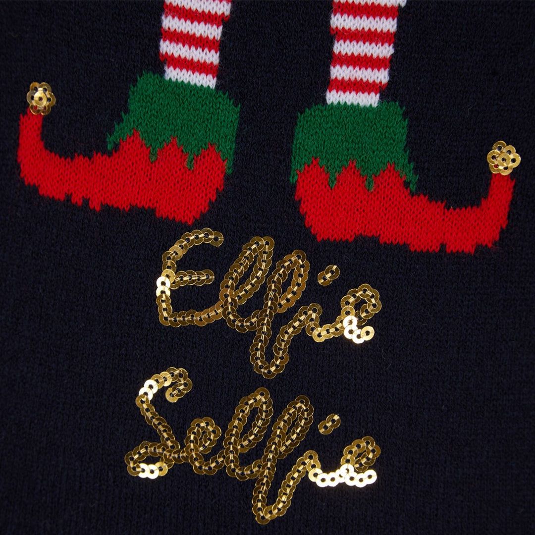 Kids Elfie Selfie Christmas Jumper