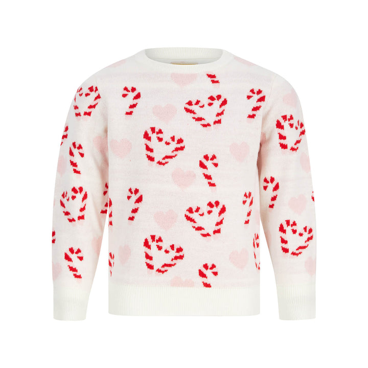 Kids Love Candy Christmas Candy Cane Jumper Gardenia / 4-5