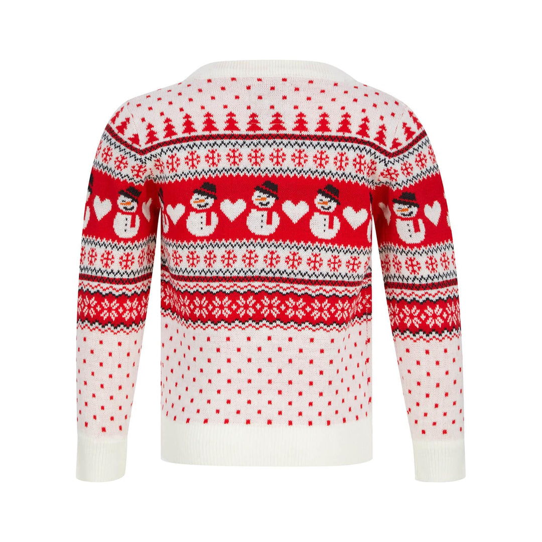 Kids Snowman Traditional Pattern Christmas Jumper