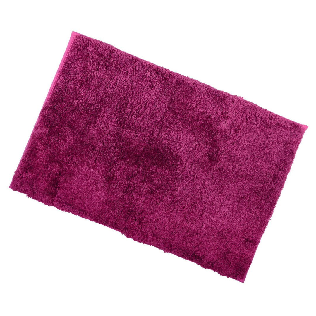 Soft Tufted Bathroom Bath Shower Mat Non-Slip Backing 12 Colours Berry / 50x80cm