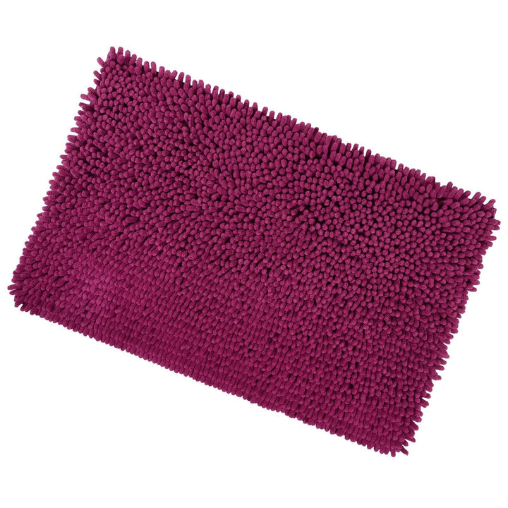 Absorbent Thick Shaggy Loop Noodle Non Slip Bathroom Bath/Shower Mat Berry / 40x60cm