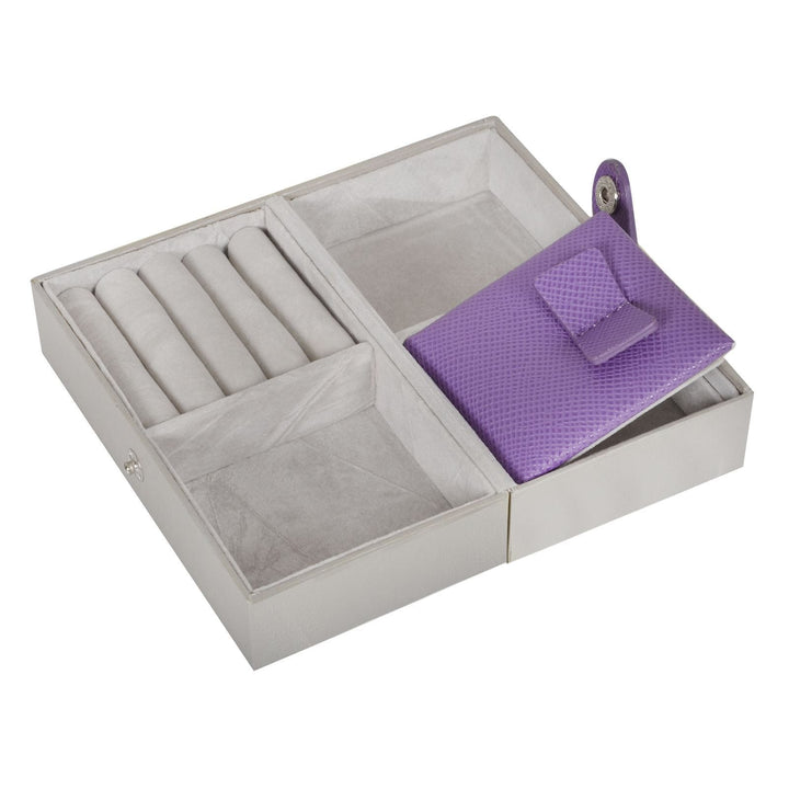 Large Lockable Jewellery Box With Faux Leather Travel Case