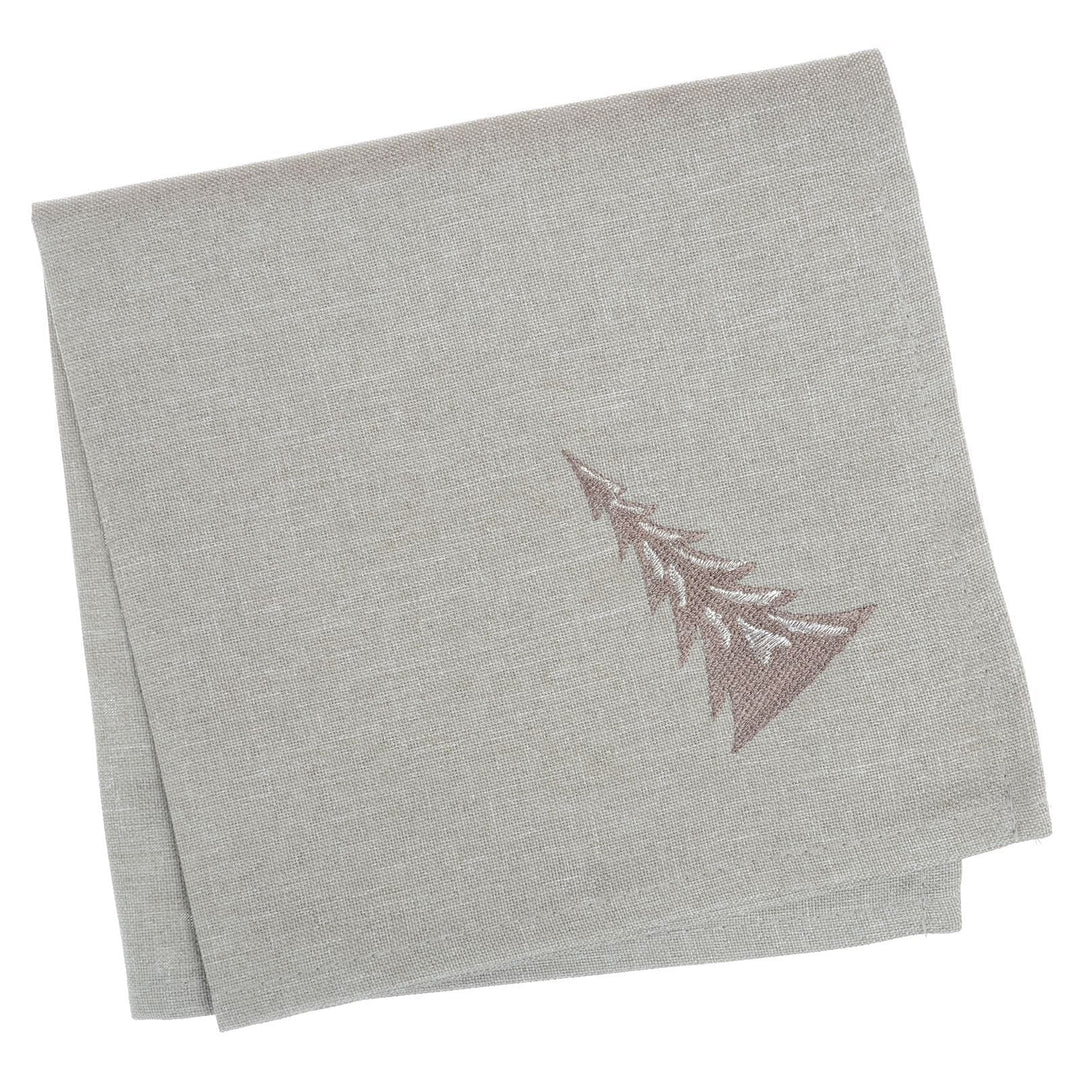 Fabric Christmas Tablecloths Table Covers / Napkins Xmas Tree Grey / 4pk of Napkins