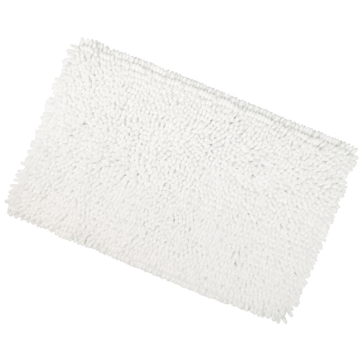 Absorbent Thick Shaggy Loop Noodle Non Slip Bathroom Bath/Shower Mat White / 40x60cm