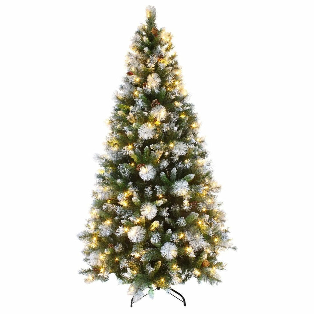 Luxury Pre-Lit Decorated Christmas Tree Frosted Tips 6ft/7ft