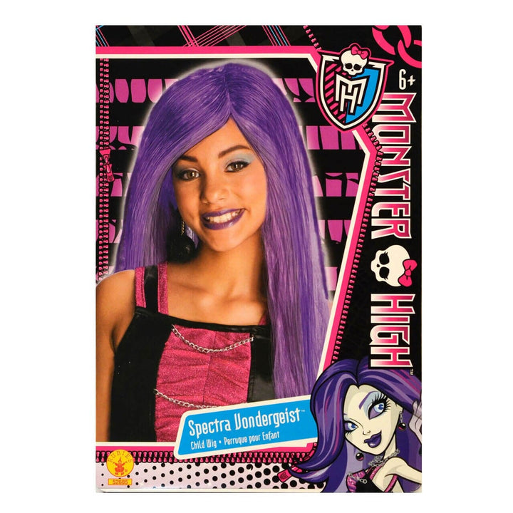 Monster High Wig Girls Fancy Dress Character Hair Kids 6+ Spectra Vondergeist