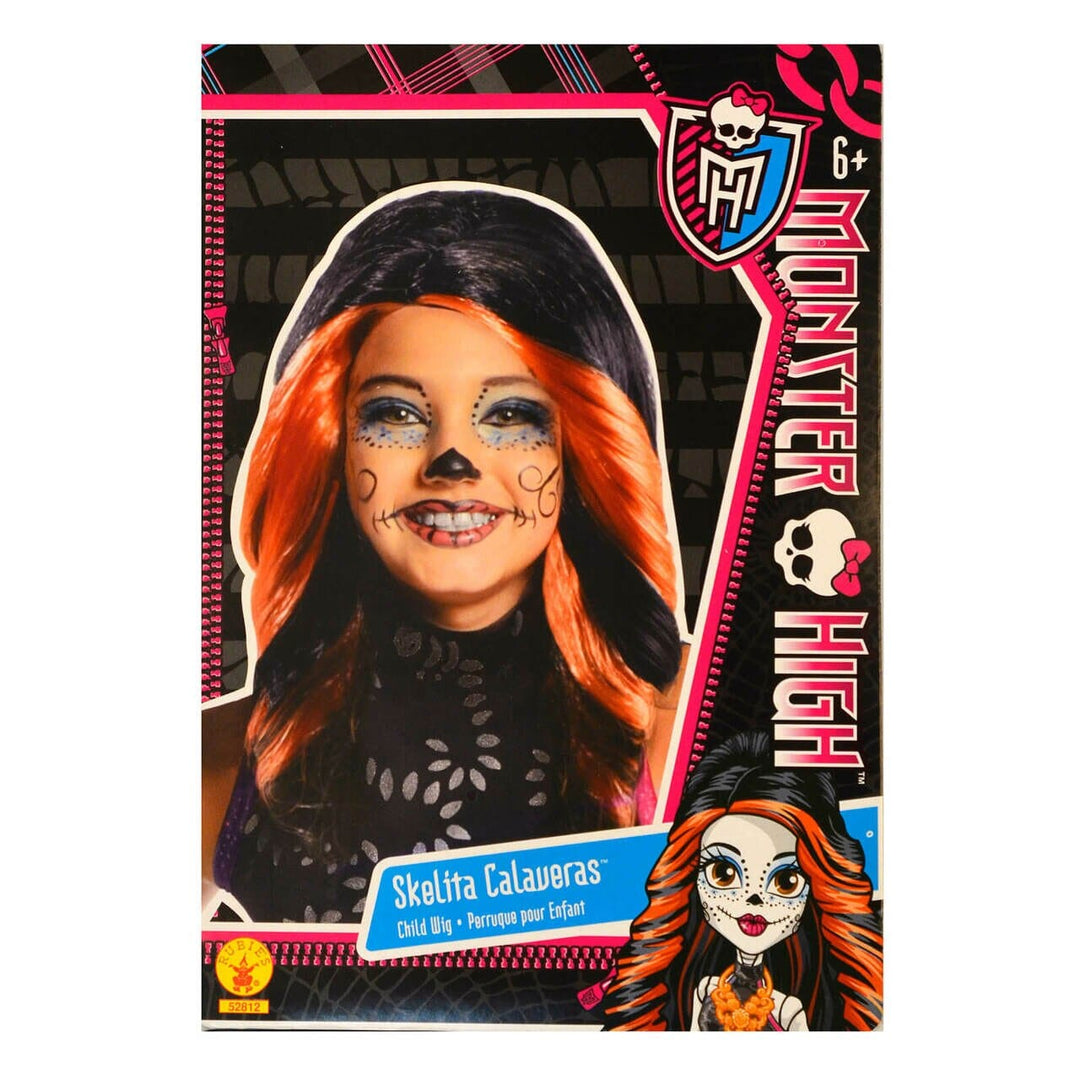 Monster High Wig Girls Fancy Dress Character Hair Kids 6+ Skelita Calaveras