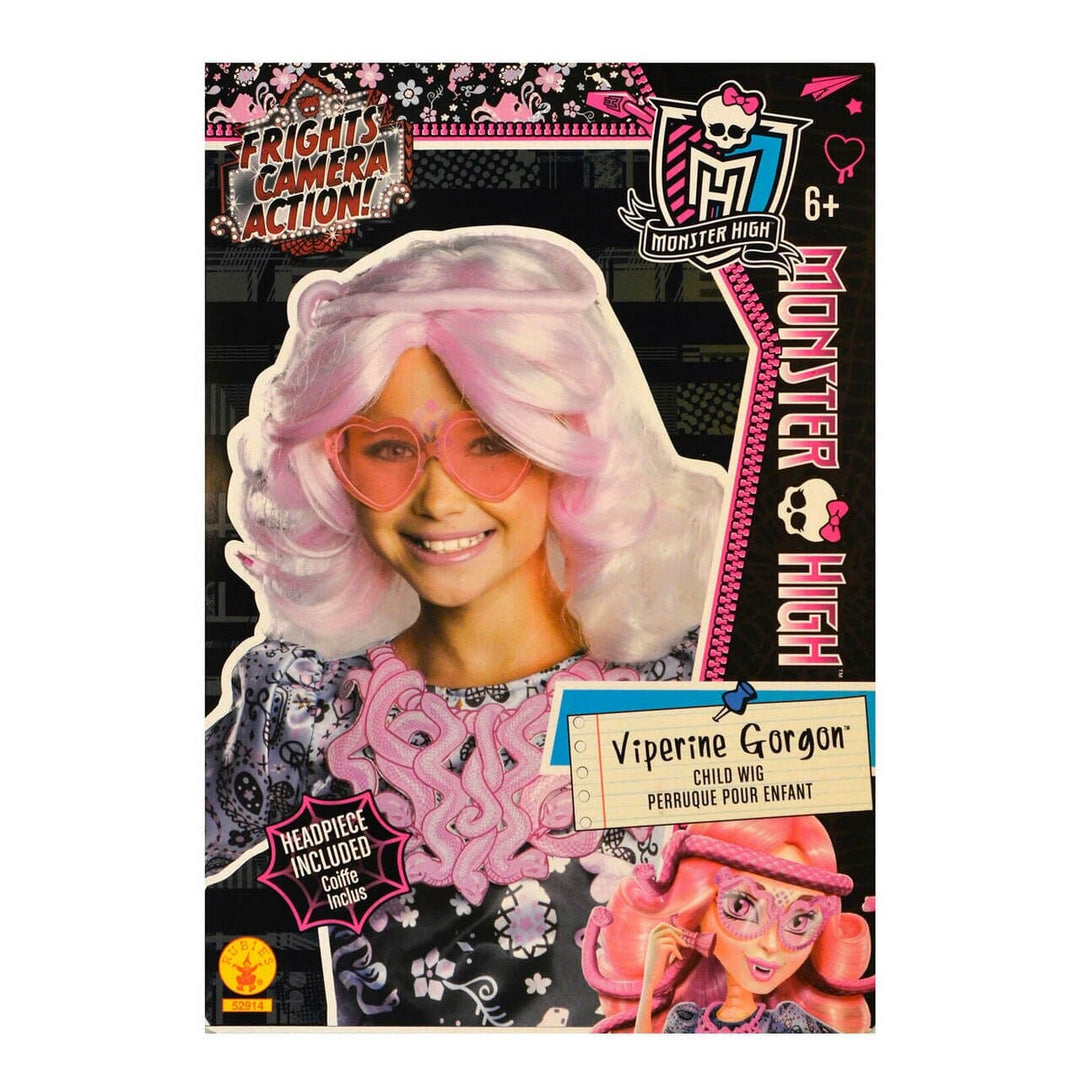 Monster High Wig Girls Fancy Dress Character Hair Kids 6+ Viperine Gorgon