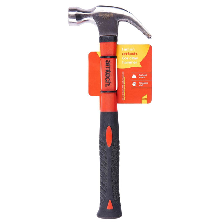 Amtech Fibreglass Shaft Claw Hammer 8oz 16oz 20oz 8oz