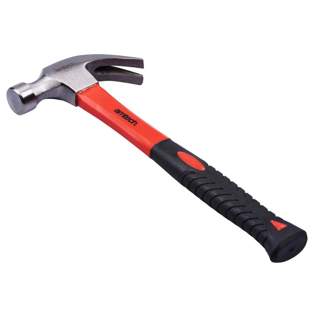 Amtech Fibreglass Shaft Claw Hammer 8oz 16oz 20oz