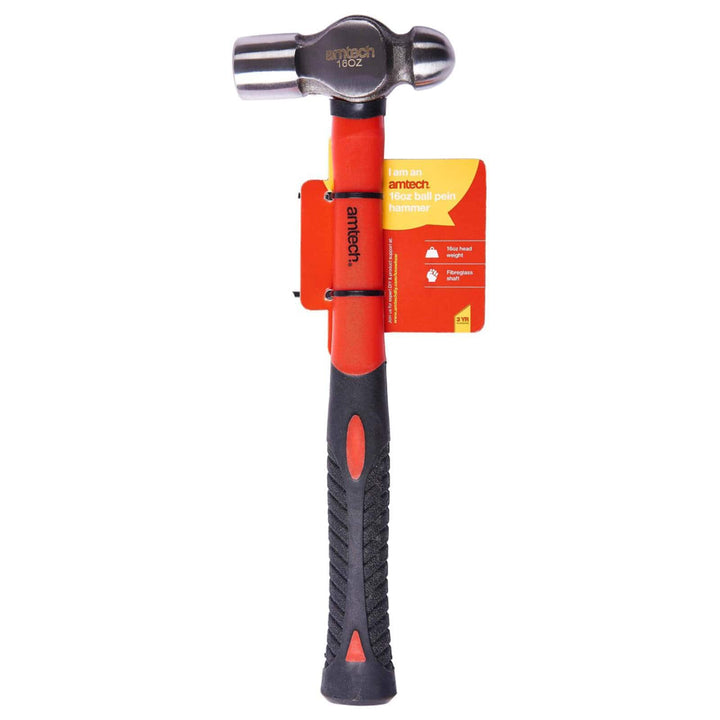 Amtech 16oz Ball Pein Fibreglass Shaft Hammer