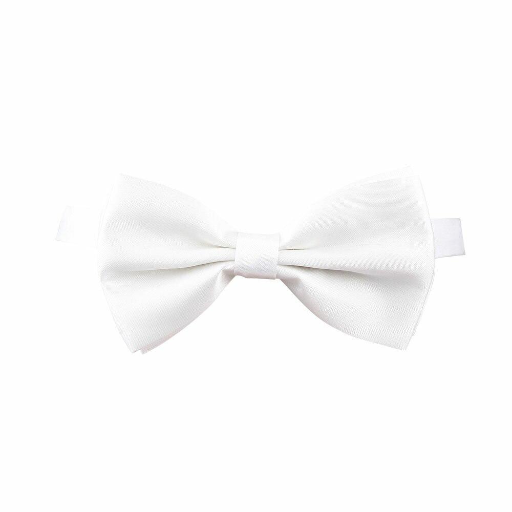 Bow Tie Adjustable Strap Fancy Dress Clown Mad Hatter White