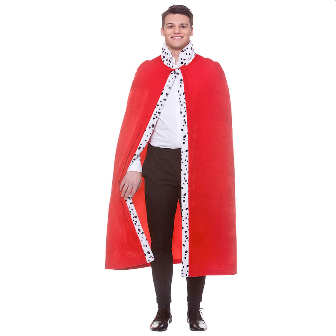 Deluxe King Queen Robe Red Plush Fancy Dress Cape 125cm