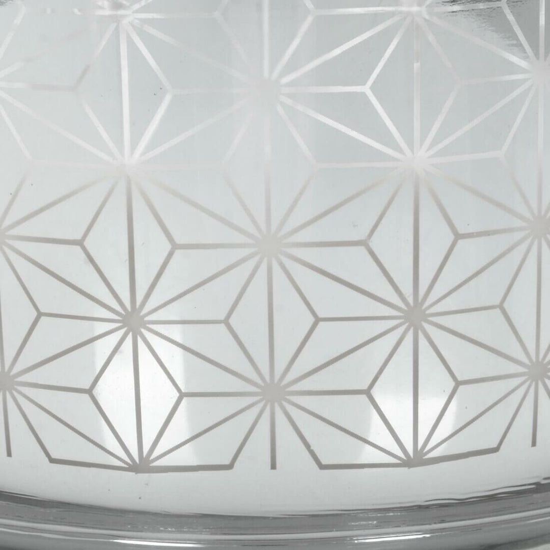 Large Unscented Candle Lantern Electroplated Glass Holder 15cm