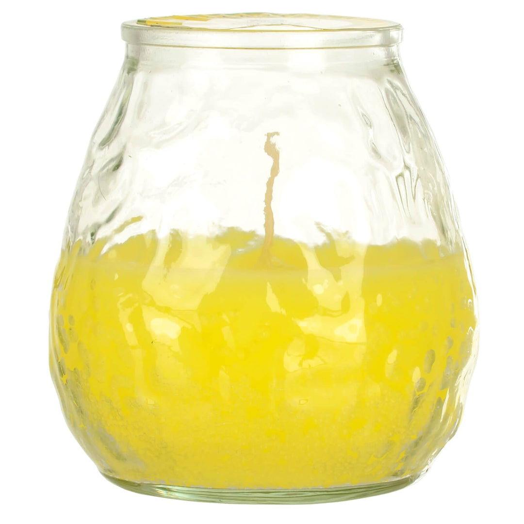 Citronella Candle Glass Jar Lemon Scented Outdoor Garden 40 Hours