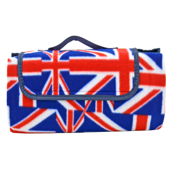 Large Union Jack Flags Picnic Blanket Water Resistant 130x130cm