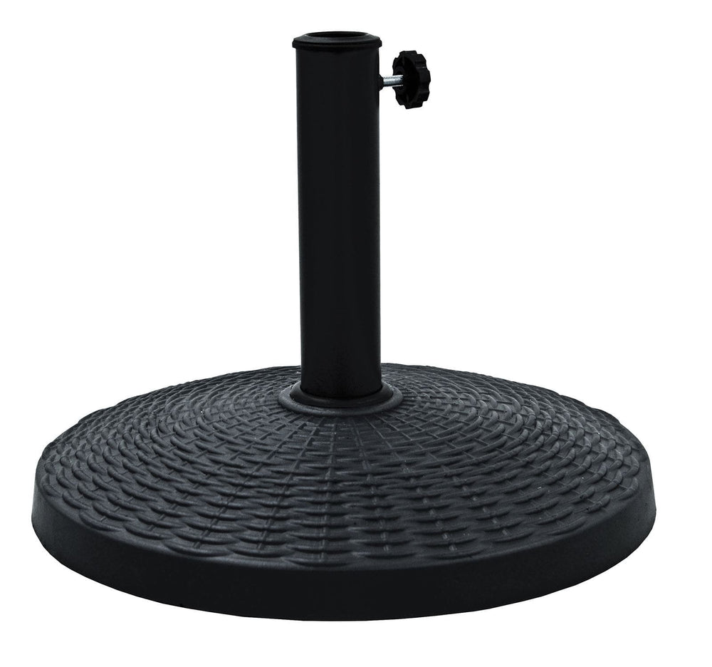 Azuma Weighted Parasol Base Stand Support Rattan Style Resin Black / 12kg