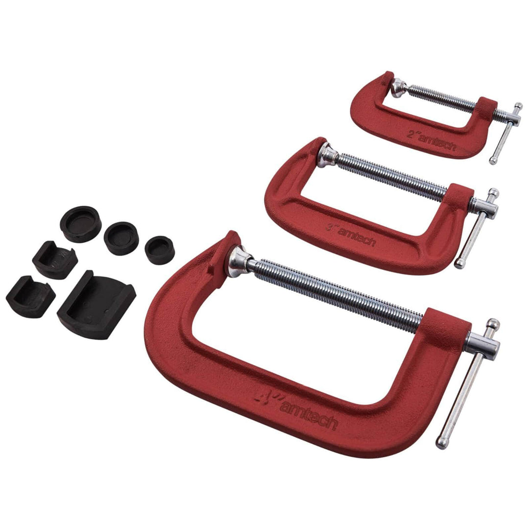 Amtech 3 Piece G Clamp Set Heavy Duty