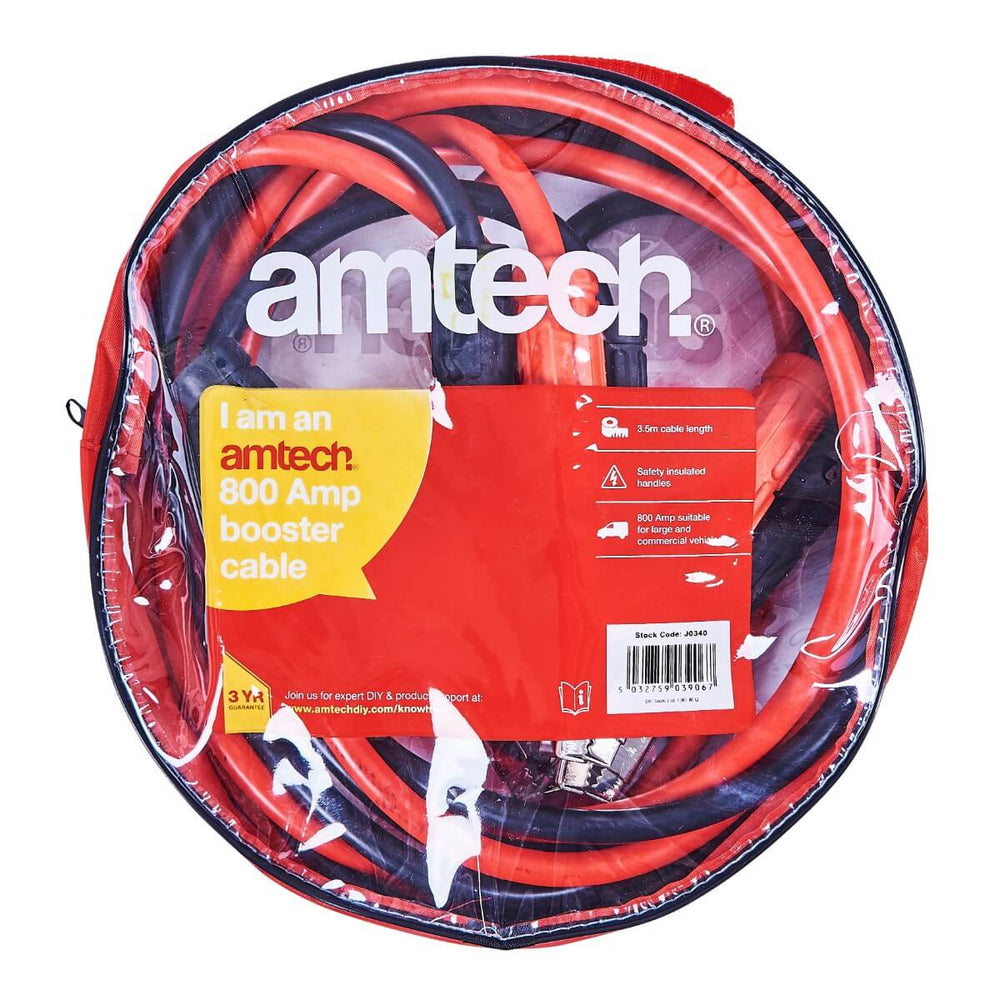 Amtech 800 Amp Booster Cable 3.5m Cable Length