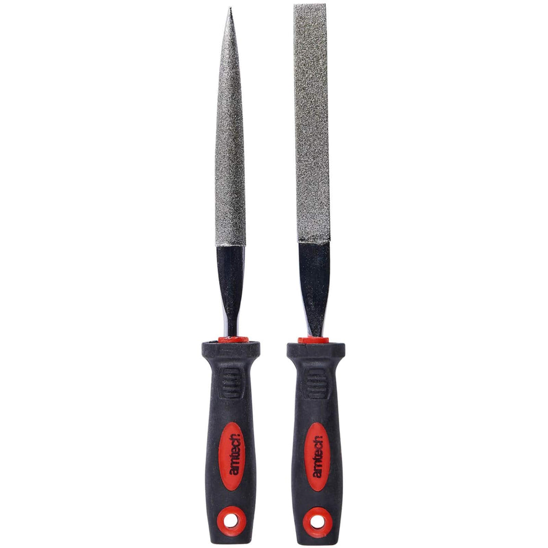 Amtech 2 Piece Diamond File Set Comfort Grip