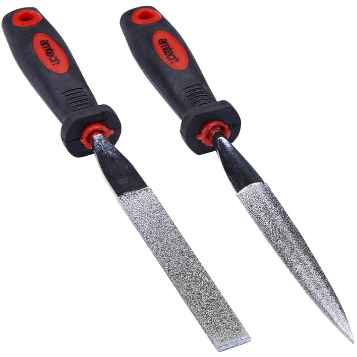 Amtech 2 Piece Diamond File Set Comfort Grip